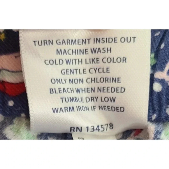 Vineyard Vines Flannel Pajama Pants Women's XS Blue Christmas Whale Drawstring - Picture 5 of 5